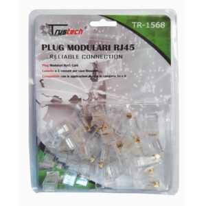 Plug 8 Poli per Cavo di Rete RJ45 Blister 30pz